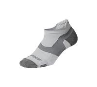 2XU UK Men Vectr Merino Light No Show Socks - Grey/Grey, Large
