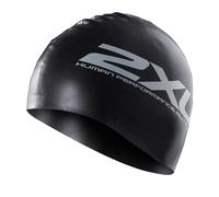 2XU Unisec Silicone Swim Cap, Black, One Size