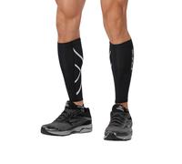 2XU Unisex Compression Calf Guards - for Lower Leg Support & Recovery - Black/Black Medium