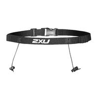 2XU Unisex Race Belt with Loops, black/black, One Size