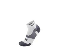 2XU Unisex VECTR CUSHION 1/4 CREW SOCKS White/Grey M