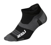 2XU Unisex Vectr Ultralight No Show Socks - Provides Advanced Support for Running - Black/Titanium - Size X-Large