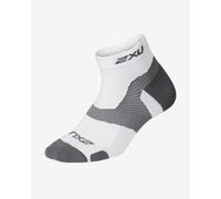 2XU Vectr Light Cush 1/4 Crew Socks Grey White - L