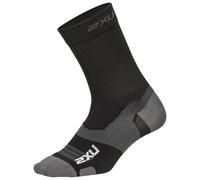 2XU Vectr Light Cushion Crew Socks - Ultimate Comfort for Runners in Black/Titanium