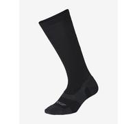 2XU Unisex Vectr Light Cushion Full Length Compression Sock, Black/Titanium, M UK
