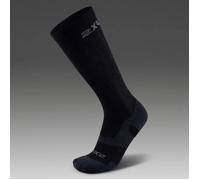 2XU Unisex's Vectr Light Cushion Full Length Socks Compression, Black/Titanium, XL