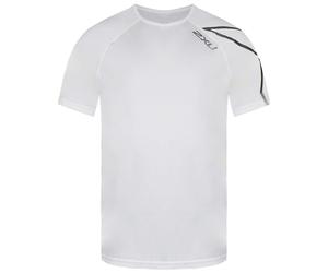 2XU White/Silver Short Sleeve Crew Neck BSR Active T-Shirt MR4818a WHT WHT