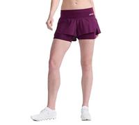 2XU Womens, Aero 2-in-1 4 Inch Shorts Beet/Silver Reflective XL