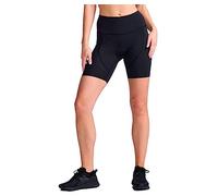 2XU Women's Aero Tri 9" Short - High-Performance Triathlon Shorts, Maximum Support - Black/White - Size X-Large
