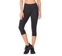 2XU Women's Force Mid-Rise Compression 3/4 Tights Pants, Black/Gold, XS