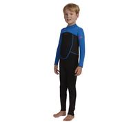 (2Y, Black/Squale Blue) Quiksilver Kids 3/2mm Prologue Full Length Back Zip Entry Neoprene Wetsuit
