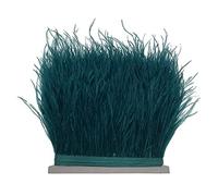 2Yard Blue Green Ostrich Feather Fringe Trim 4-6inch in Width for DIY Costume Sewing Craft Decor Dress Accessories Party Supplies Festival Outfits