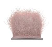 2Yard Light Pink Ostrich Feather Fringe Trim 4-6inch in Width for DIY Costume Sewing Craft Decor Dress Accessories Party Supplies Festival Outfits