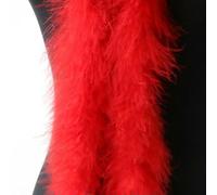 2Yard Multicolour Turkey Feathers Boa 13g Soft Trim Craft Shawl Wedding Stage Cosplay Costume Sewing Carnival Party Decor Plumas-3 Red-2Meter 13Gram