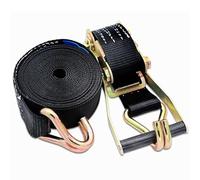 3.0-15.0 M Tie Down Ratchet Straps for Moving Appliances, Lashing Strap with Double J Hook, Tow Strap for Trucks Kayaks(Black,15.0m/49.2Ft)