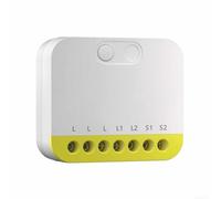 3.0 Dual-Channel Smart Switch For MINI Duo-L, 2-Way Control, No Neutral Wire Needed, Compact White Module With IP44 Rating, 100-240V Up To 2200W Load Support