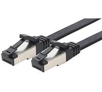 3.0 m Cat 8 patch cable flat black 40 Gigabit network cable Ethernet LAN cable 40 Gbits 2000 MHz patch cable Cat8 cable LSZH TPE PIMF Rj45 connector 1 piece - 3.0 m
