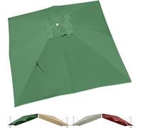 3.0 m Patio Umbrella Replacement Roof Square Cantilever Cover 8 Ribs Market Table Parasol Canopy for Garden Pavilion Yard Pool(Green,4x3.0m (13x9.8ft))