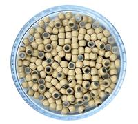 3.0 mm GL Silicone Nano Ring Beads - 100pc/200pcs Professional Nano Links for Nano Tip Extensions - 7 Colours Available - Salon Quality Damage-Free (Dark Blonde, 100pc)