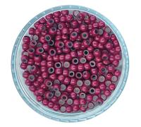 3.0 mm GL Silicone Nano Ring Beads - 100pc/200pcs Professional Nano Links for Nano Tip Extensions - 7 Colours Available - Salon Quality Damage-Free (Auburn Red, 100pc)
