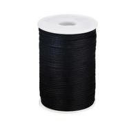 3.0 mm Nylon Satin Cord Thread Beading String for Macrame Bracelets Chinese Knotting,Necklaces,Jewelry Making 54 Yards (Black)