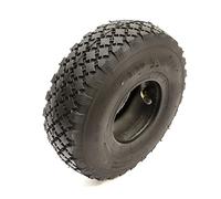 3.00-4 Tyre & Inner Tube 10 Inch 4 Ply Diamond Tread Bent Schrader Valve Sack Truck Hand Cart Trolley 300-4 300x4 Tire