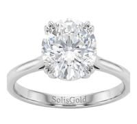 3.00 Carat Round Cut Moissanite Solitaire Ring | 925 Sterling Silver | Classic Minimalist Design | Size 5 1/2 | Elegant & Timeless Jewelry