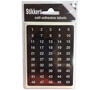 3,000 Number Stickers Labels 1 to 500 Sticky Self Adhesive Number Stickers - 6 Labels per Number (3,000 Sticky Numbered Labels)