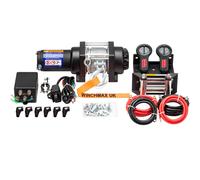 3,000lb Military Grade 12V Winch. 15.5m x 5mm Dyneema Rope.