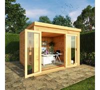 Mercia 3m x 3m DIY Insulated Garden Room, Brown