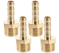 (3.00X1.30X1.30CM, As Shown 2) 4pcs Air Hose Fitting Straight Fitting 1/4 x 1/4 inch Barb Air Hose Connector