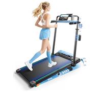 3.0HP Treadmill with Handle and 2%-7%-12% Incline, 6 in 1 Walking Pad Folding Treadmills for Home Foldable with 1-12KM/H, RGB Lights,LED Display,Magnetic Remote&APP Control