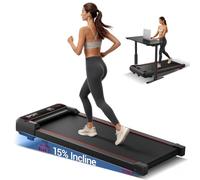 3.0HP Walking Pad with 3-level vibration mode, Under Desk Treadmill