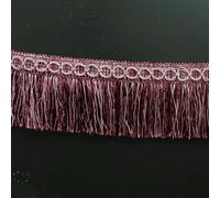 3.0m 6m/Lot Lace Tassel Fringe Trimming for Sewing DIY Lace Ribbon Silk Tassels Gold Trim Dress Stage Garment Curtain Accessories-Purple-6m