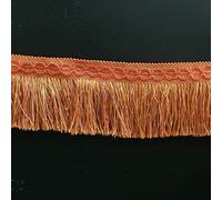 3.0m 6m/Lot Lace Tassel Fringe Trimming for Sewing DIY Lace Ribbon Silk Tassels Gold Trim Dress Stage Garment Curtain Accessories-Orange-3.0m