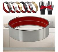 3.0M Stainless Steel Toe Kick Cover, Door Kick Plates for Internal Doors, Peel and Stick Kickplate Base Cover, Baseboard Molding Trim for Wall, Door, Kitchen Cupboard (Silver Brushed, 50mm)