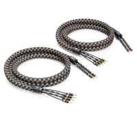 3.0M Viablue SC-6 Air Silver Bi-Wire T8 Banana Speaker Cable 1 Pair