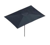 3.0m x 2.0m Black Outdoor Patio Umbrella with Crank, Waterproof Market Parasol for Garden, Beach, Deck - Slish Sune for Relaxing, UV Protect, Easy Setup
