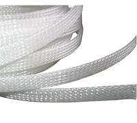 3.0MM 4MM 6MM 8MM 10MM 12MM 16MM Flat Sleeves Braided Expandable Cable Wire Snakeskin Sleeving(Clear,16MM,20 Meters)