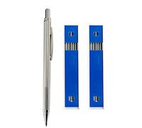 3.0MM Art Painting Pencil Set with Black/Red Leads Stainless Steel Metal Mechanical Pencil Sketch Crafting Automatic Pencils 2B (3.0mm pen 2Pcs gray lead core)