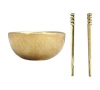 3 1/12 Scale Alloy Dining Utensils Set Bowl Chopsticks Miniature Kitchen Scene Accessories Doll House Accessories