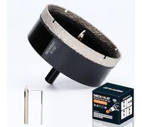 3-1/2 inch Diamond Hole-Saw Bits with Pilot Drill Bit -3-1/2" Diamond Tipped Tile Hole Saws with Guiding Bit Accurate Drilling for Porcelain Tile Ceramic Pottery Granite Stone Glass Bottles 90mm.