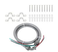 3. 1/2Inch 4FT Heavy Duty Electrical AC Whip Flexible Nonmetallic Conduit & 10 Gauge Wire Power Assembly Power Whip Assembly