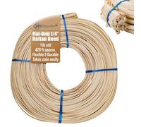 # 3-1/4" Flat-Oval Reed | 1 Pound Coil | Rattan Reed for Basket Weaving and Wicker Furniture Making | Basketry, Wicker Weaving and Wicker Repair Supplies | UA-14FOR
