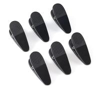 3-1/4" Length Plastic Refrigerator Magnet Clips Sets，Magnet Paper Clips, Snacks Bag Clips，Multipurpose Clips - Set of 6 (Black])