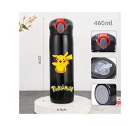 (3-1, 460ml) Pokemon 460ML Pikachu Portable Kids Thermos Mug with Straw Stainless Steel Cartoon Vacuum Flasks Cute Thermal Water Bottle