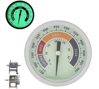 3 1/8" Smoker Thermometer Gauge for Masterbuilt Thermometer, All Oklahoma Joe Smoker Accessories,Char-Griller, Pit Boss,Most Charcoal Pellet Wood Pit Smoker,1/2 NPT Luminous Charcoal Grill Thermometer