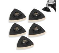 3.1 Inch Wool Polishing Pad,5PCS Felt Polishing Pads, Oscillating Tool Buffing Pad Triangular Multitool Felt Disc Abrasives with Alloy Steel Base for Angle Grinder Most Electric Tools,3.1in