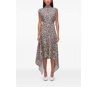 3.1 Phillip Lim leopard-print ruched silk dress - Neutrals 0-2-4-6-8