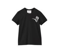 3.1 Phillip Lim tulip-embroidered short-sleeve top - Black XS-S-M-L